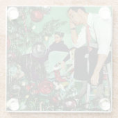 De structuur bijsnijden glazen onderzetter (Achterkant)