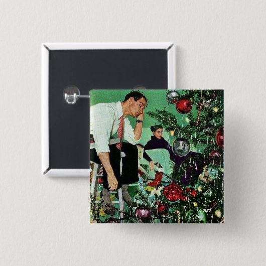 De structuur bijsnijden vierkante button 5,1 cm (Voorkant /achterkant)