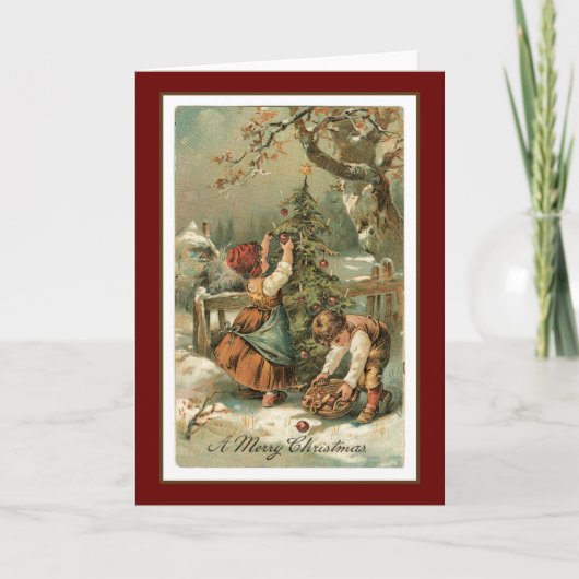 De structuur decorteren feestdagen kaart (Voorkant)