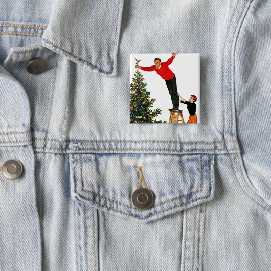 De structuur onderbreken vierkante button 5,1 cm (In situ)