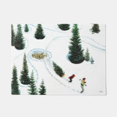 De structuur uitsnijden deurmat (Voorkant)