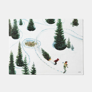 De structuur uitsnijden deurmat