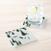 De structuur uitsnijden glazen onderzetter (Schuin)