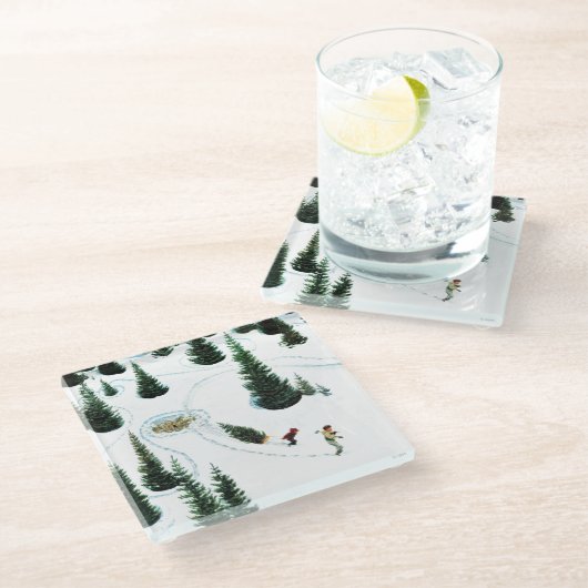 De structuur uitsnijden glazen onderzetter (Schuin)