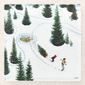 De structuur uitsnijden glazen onderzetter (Voorkant)