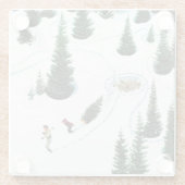 De structuur uitsnijden glazen onderzetter (Achterkant)