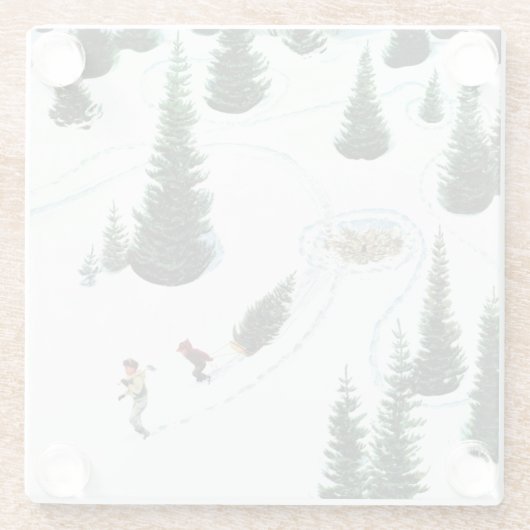 De structuur uitsnijden glazen onderzetter (Achterkant)