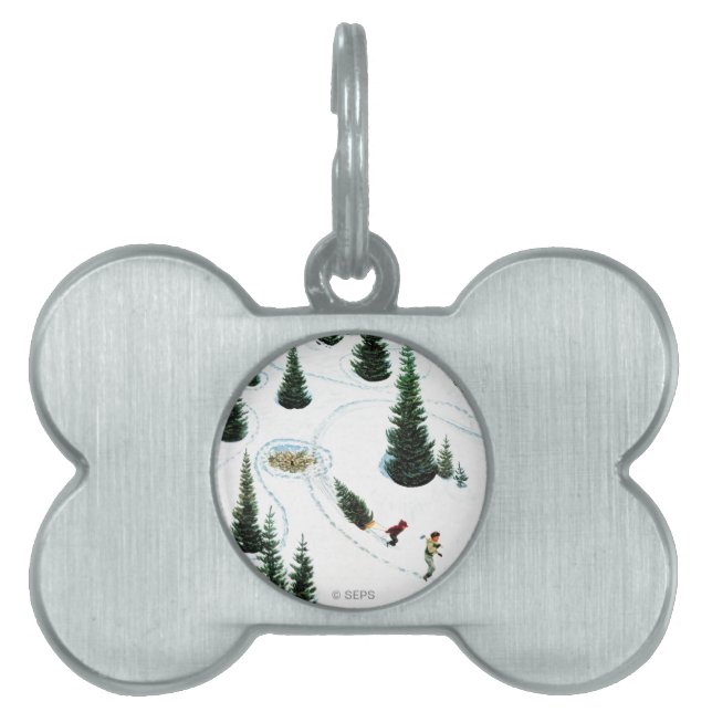 De structuur uitsnijden huisdieren naamplaatje (voorkant)