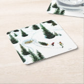 De structuur uitsnijden kartonnen onderzetters (Schuin)