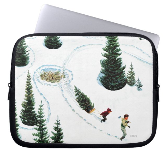 De structuur uitsnijden laptop sleeve (Voorkant)