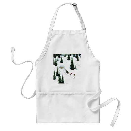 De structuur uitsnijden standaard schort (Voorkant)