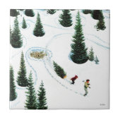 De structuur uitsnijden tegeltje (Voorkant)