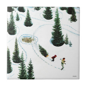 De structuur uitsnijden tegeltje