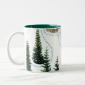 De structuur uitsnijden tweekleurige koffiemok (Links)