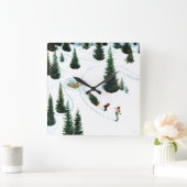 De structuur uitsnijden vierkante klok (Huis)