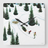 De structuur uitsnijden vierkante klok (Voorkant)