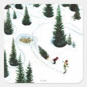 De structuur uitsnijden vierkante sticker (Voorkant)