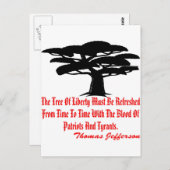 De structuur van de vrijheid moet van tijd tot tij briefkaart (Voorkant / Achterkant)