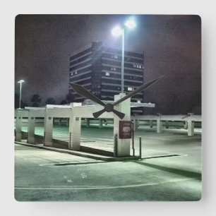 De Structuur van het Parkeren van het dak bij Vierkante Klok