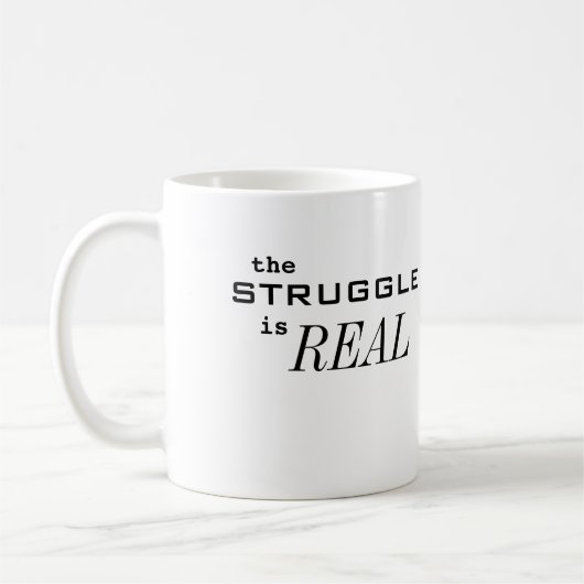 de Struggle is REAL Koffiemok (Links)