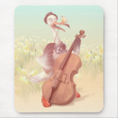 De struisvogel die de Cello speelt Muismat (Voorkant)