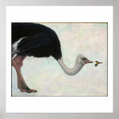 De struisvogel en de vogel door Bryn Barnard Poster (Voorkant)