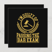 De student is onschuldig om het barexamen over te  kaart (Voorkant / Achterkant)