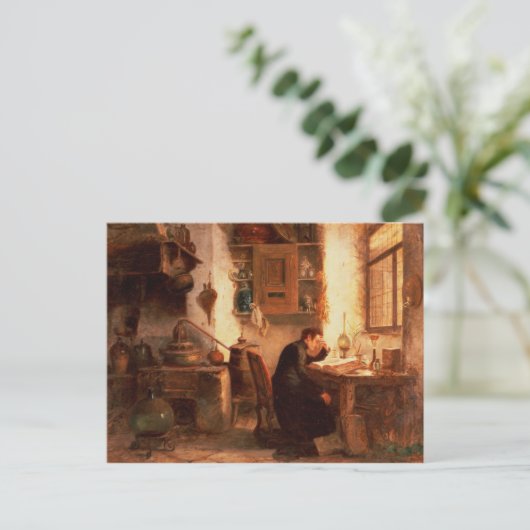 De student scheikunde en apotheek briefkaart (Staand voorkant)