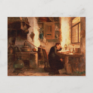 De student scheikunde en apotheek briefkaart