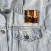 De student scheikunde en apotheek vierkante button 5,1 cm (In situ)