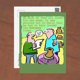 De Student van de natuur leest een gedicht in de k Briefkaart