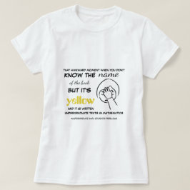 De student van de Wiskunde heeft Gele Boeken T-shirt