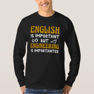 De studenten Engels is belangrijk maar de techniek T-shirt