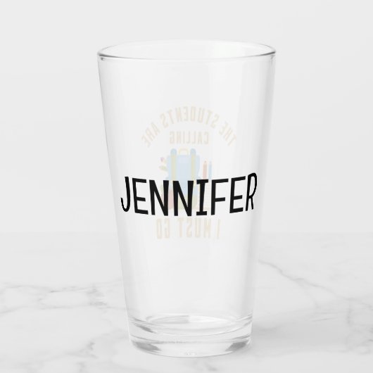 De studenten roepen dat ik weg moet glas (Achterkant)