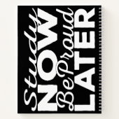 De studie wordt nu later afgerond notitieboek (Achterkant)