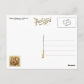 De Studies van da Vinci van Embryo's Briefkaart (Achterkant)