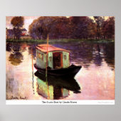 De Studio Boat van Claude Monet Poster (Voorkant)