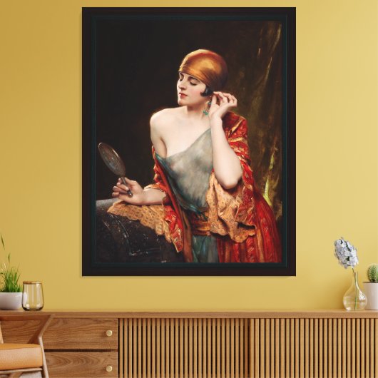 De Studio Mirror van Albert Henry Collings Canvas Afdruk (Insitu (Woonkamer))