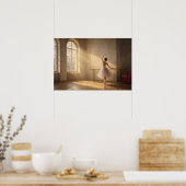 De studio raam ballerina poster (Keuken)