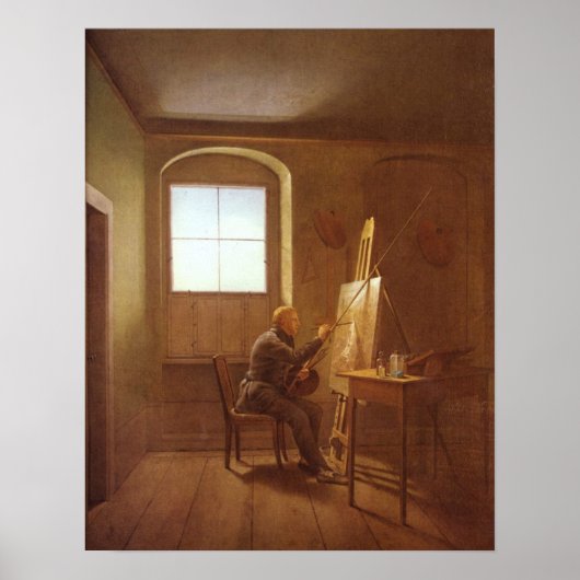 De Studio van Caspar David Friedrich Poster (Voorkant)