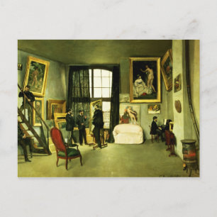 De Studio van de kunstenaar, 1870 Briefkaart