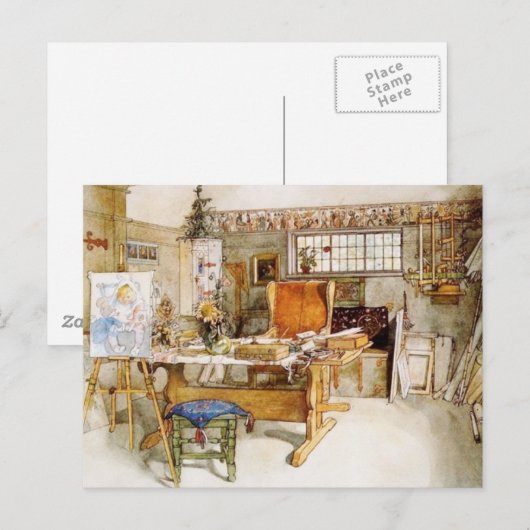 De Studio van de kunstenaar Briefkaart (Voorkant / Achterkant)