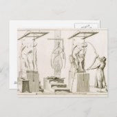 De Studio van een Beeldhouwer, c.1800 (gravure) Briefkaart (Voorkant / Achterkant)