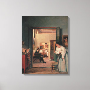 De Studio van Ingres in Rome Canvas Afdruk