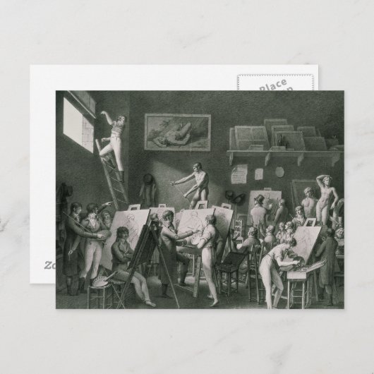 De Studio van Jacques Louis David Briefkaart (Voorkant / Achterkant)