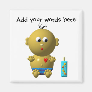 DE STUITERENDE JONGEN VAN HET BABY MET 1 FLES MAGNEET