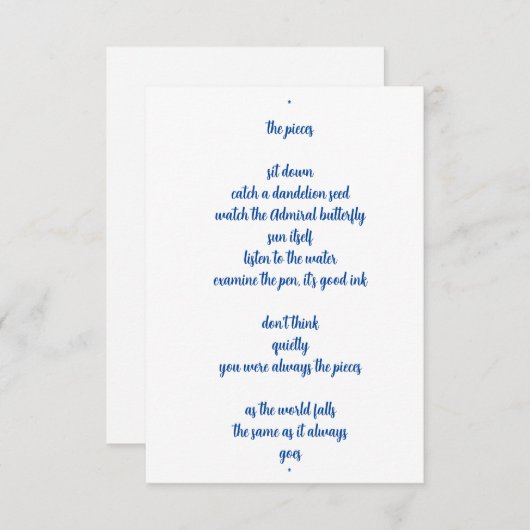 De stukken bedankkaart (Voorkant / Achterkant)