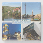 DE Stuttgart - Neckar - Schlossplatz - Stenen Onderzetter (Voorkant)