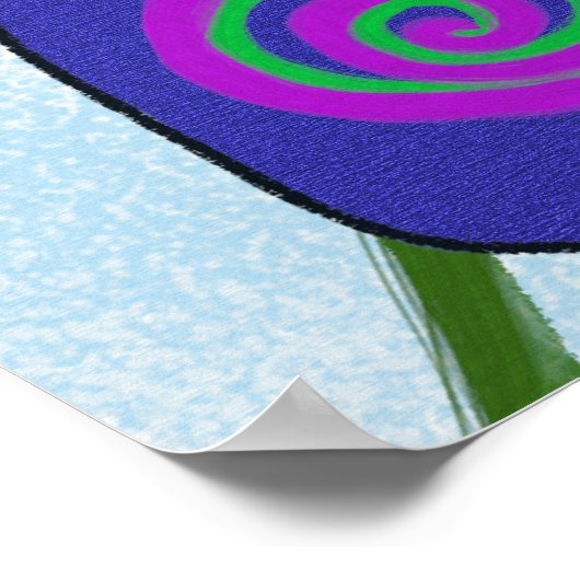 De stutvlinder met een standbeeld poster (Hoek)