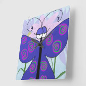 De stutvlinder met een standbeeld vierkante klok (Hoek)